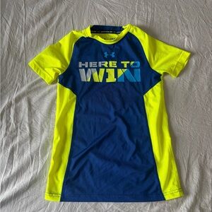 Under Armour Navy and Neon Yellow Tee